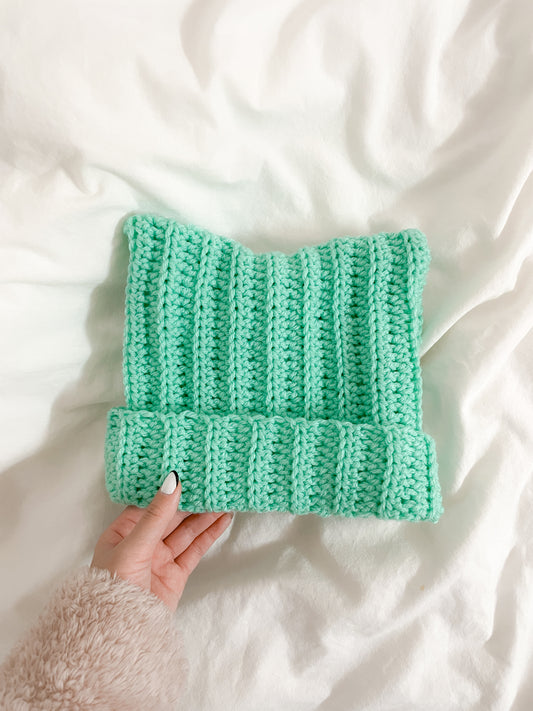 Cat Ear Beanie - Iced Aqua