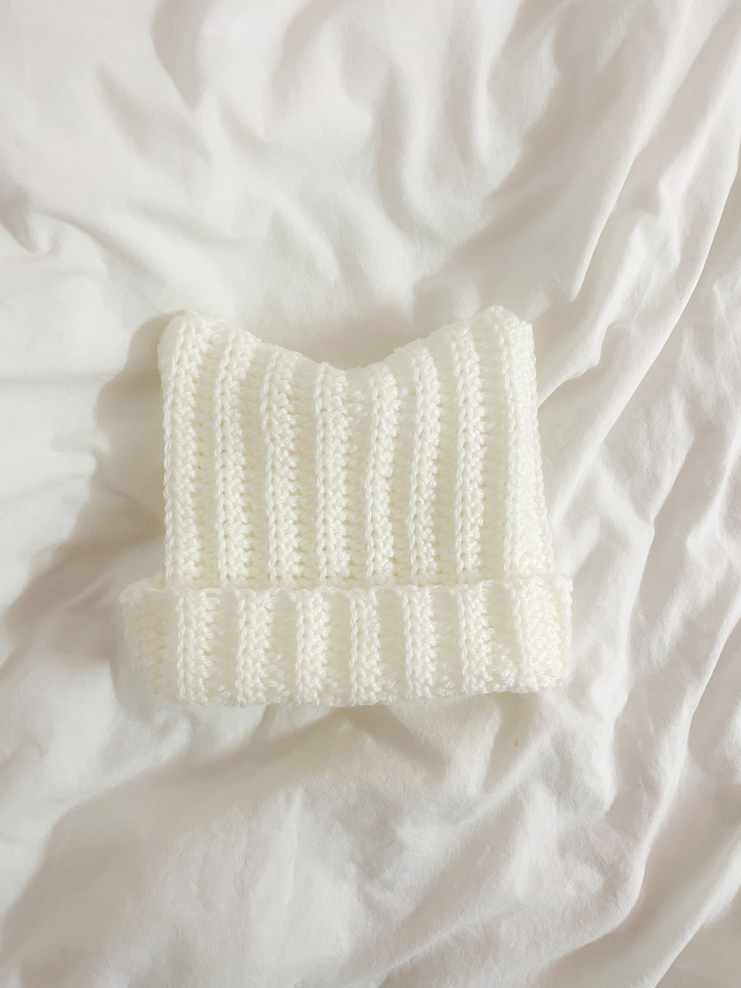 Cat Ear Beanie - Winter White