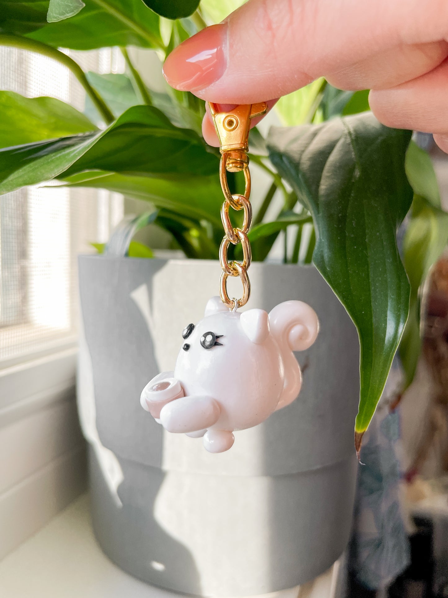 Coffee Squirrel Keychain