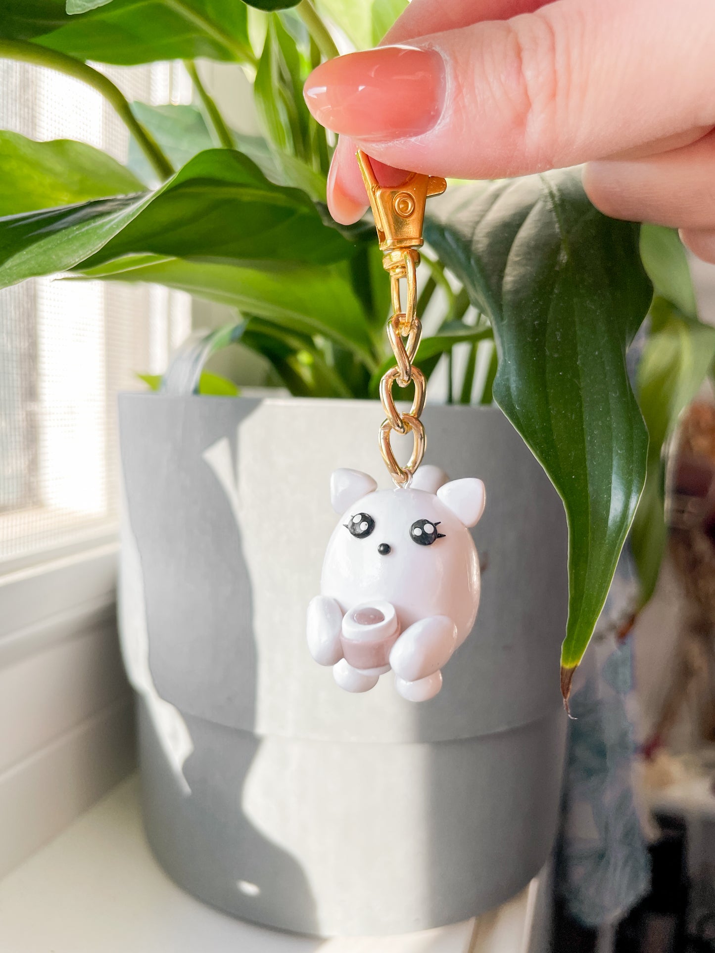 Coffee Squirrel Keychain