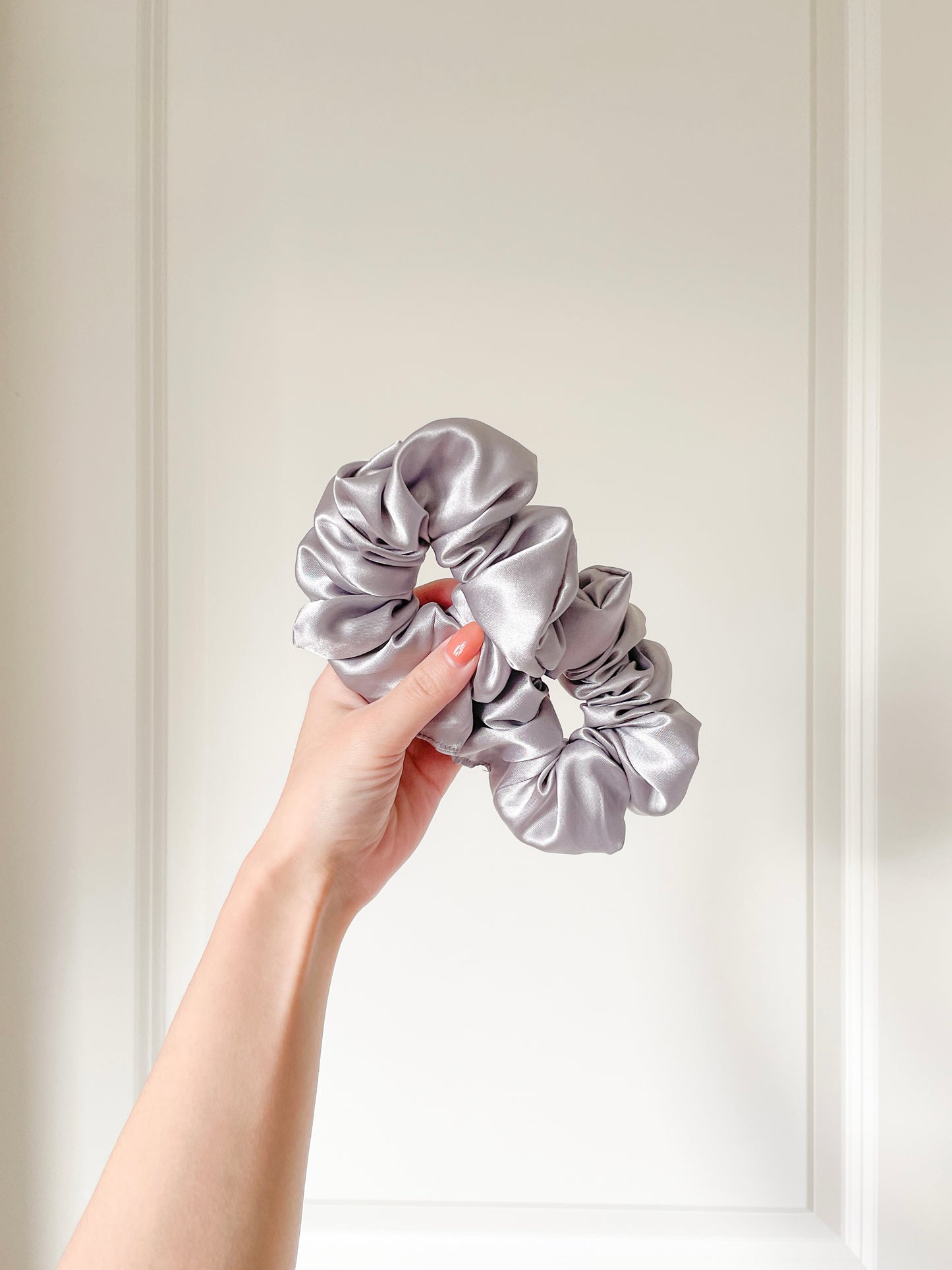 Satin Scrunchie - Silver